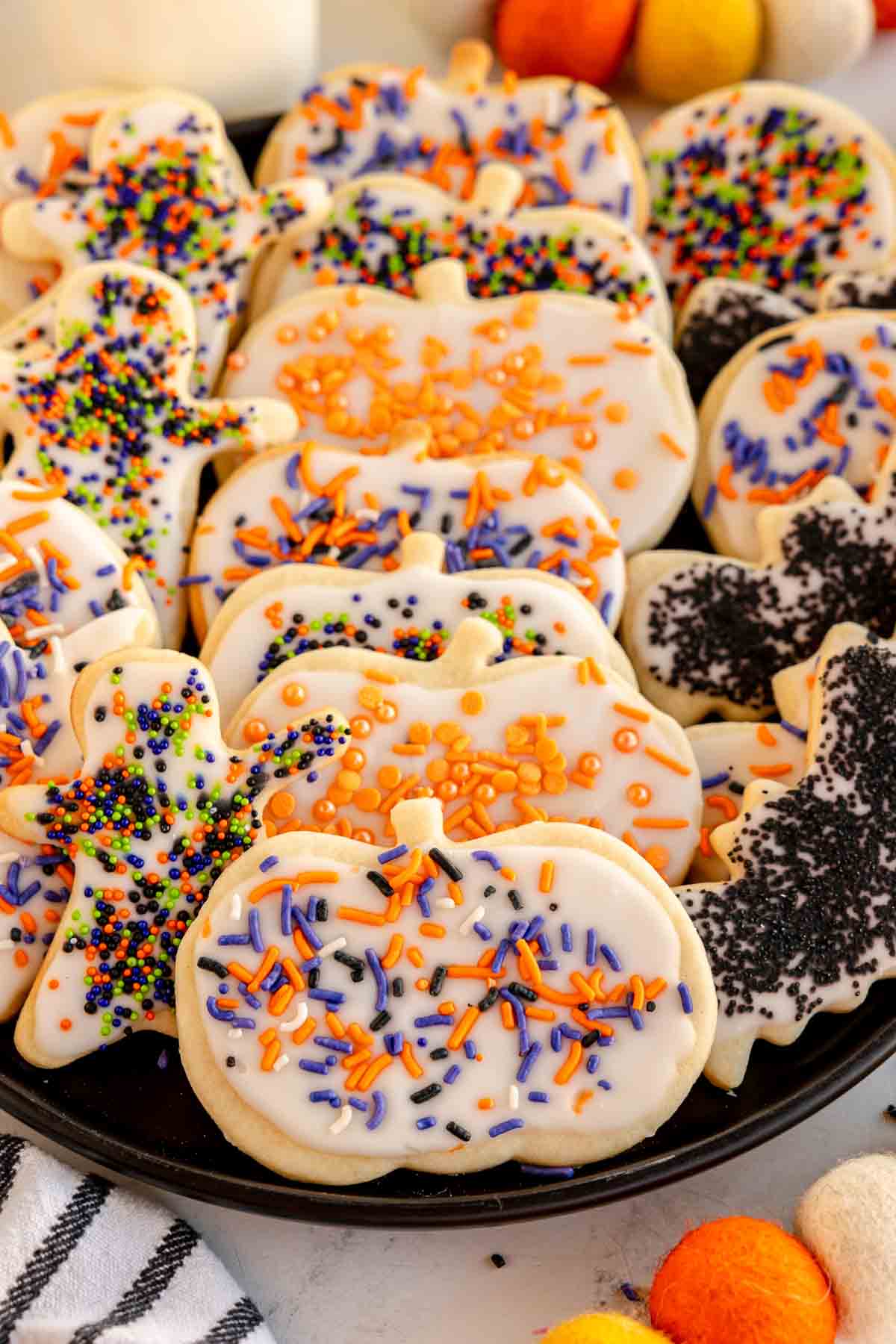 Halloween sugar cookies with sprinkles