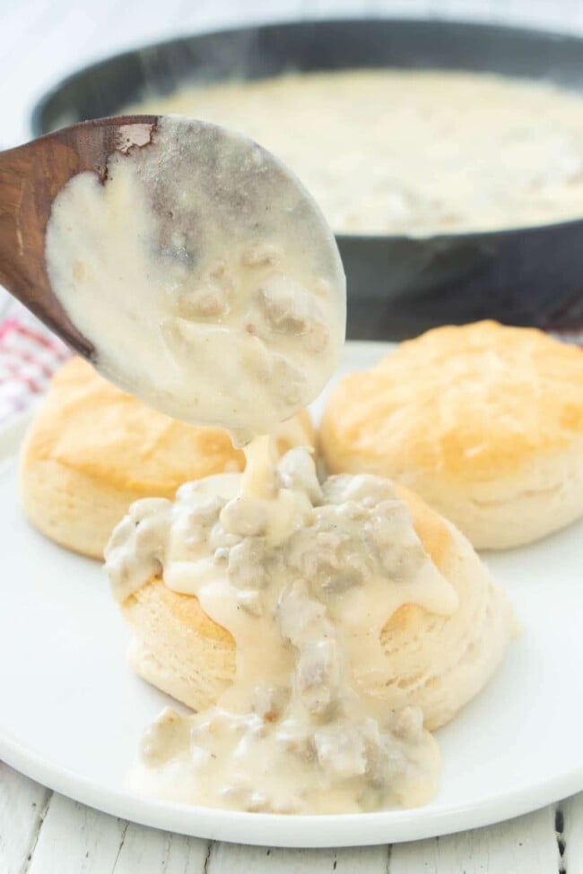 The Best White Sausage Gravy - Play Party Plan