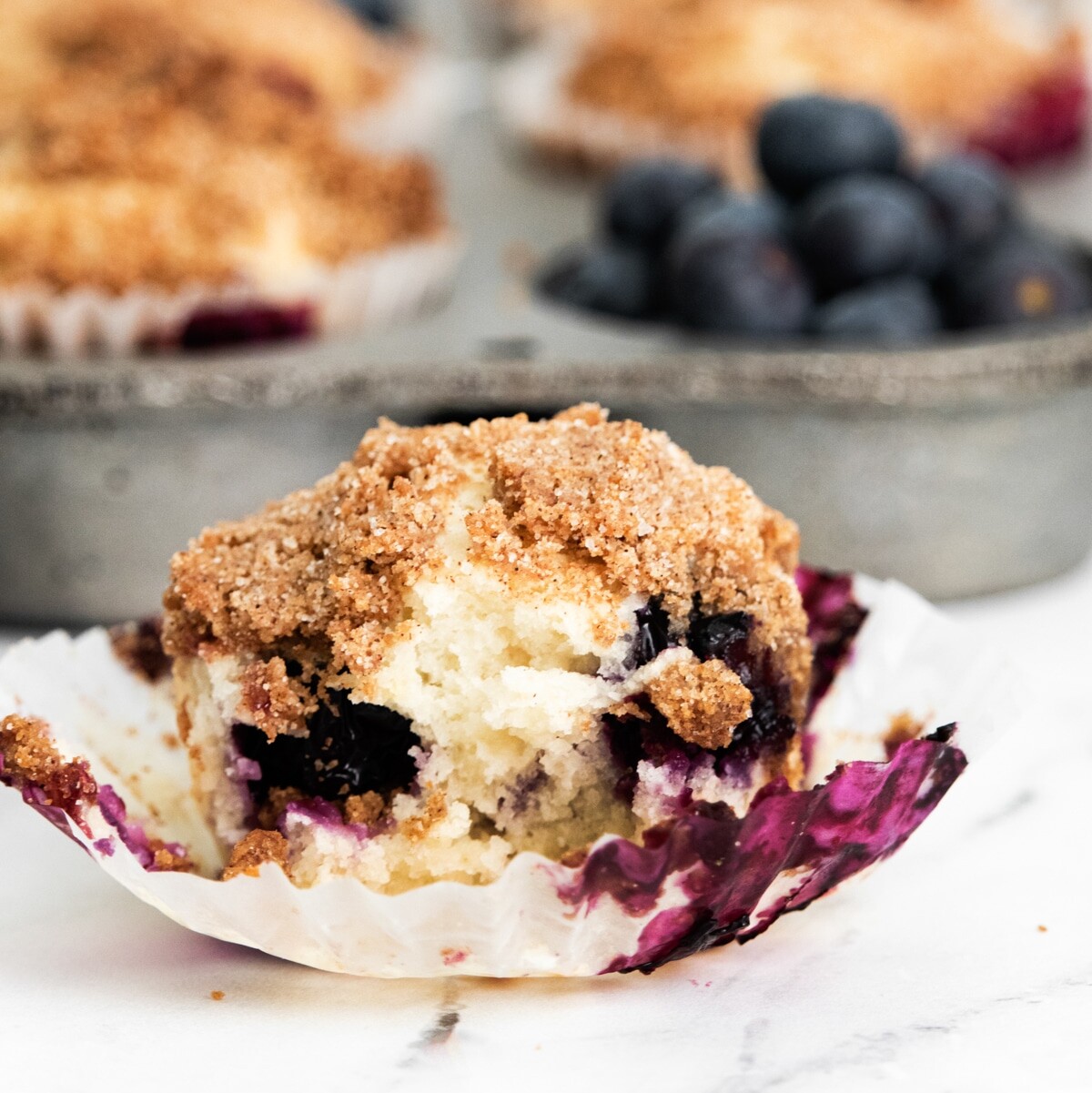 Lemon Blueberry Muffins with Streusel Topping