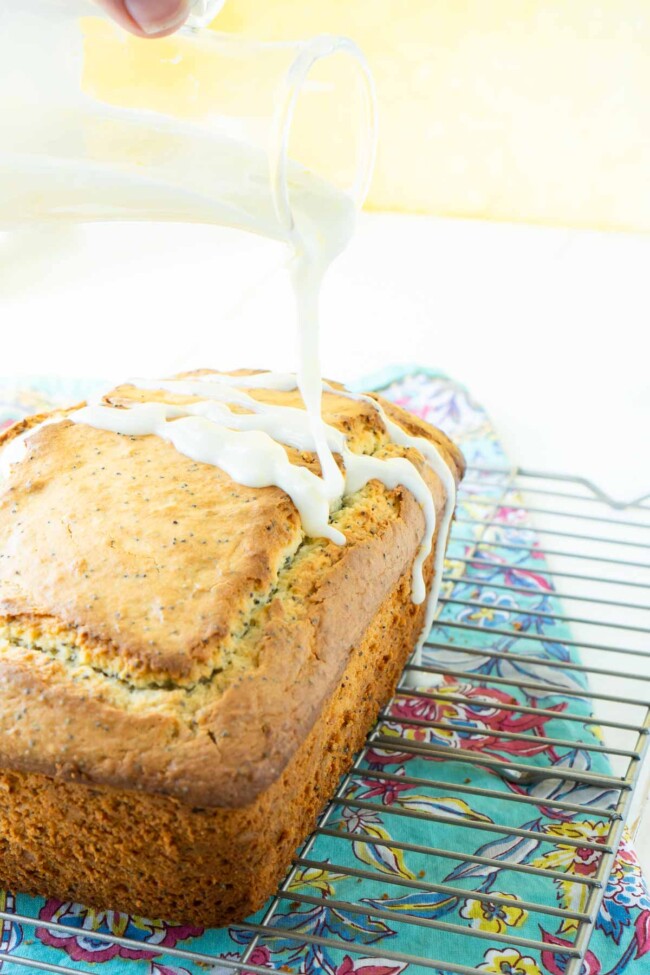 Easy Glazed Lemon Poppy Seed Bread - Play Party Plan