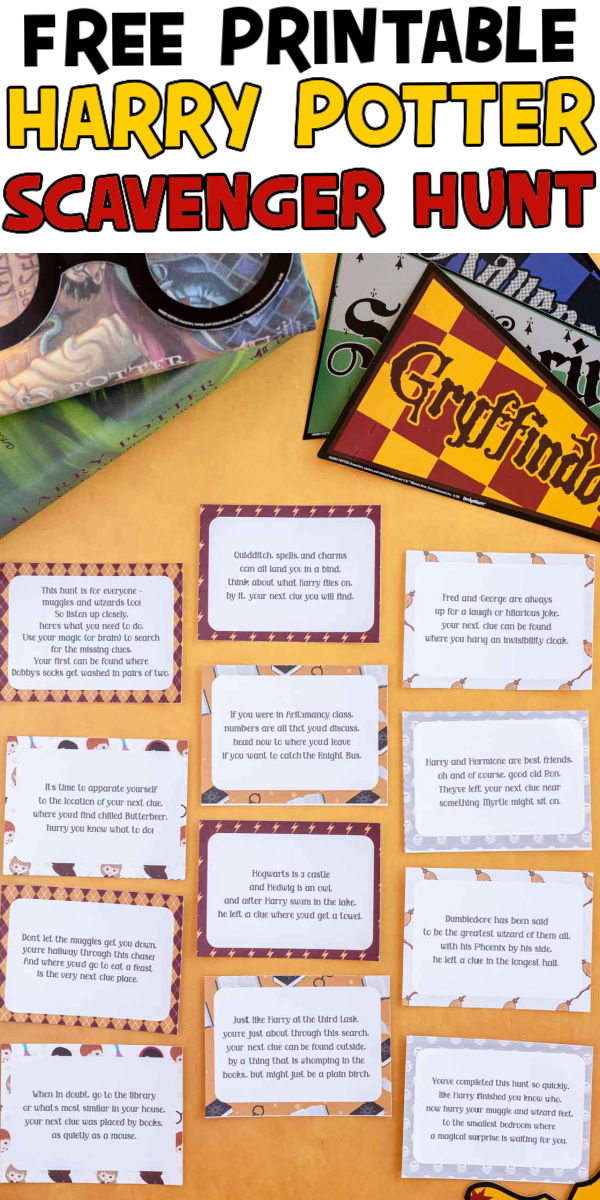 Free Printable Harry Potter Scavenger Hunt - Play Party Plan