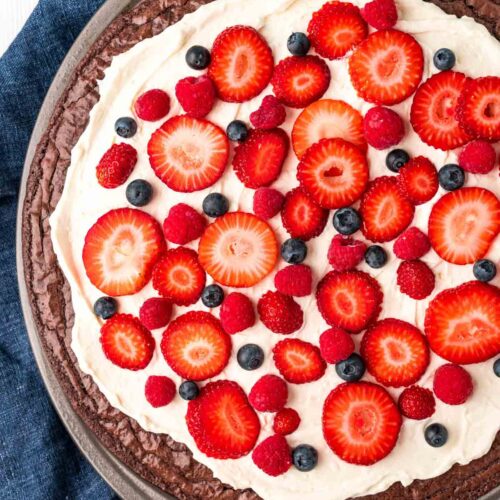 The Best Ever Brownie Fruit Pizza - Play Party Plan