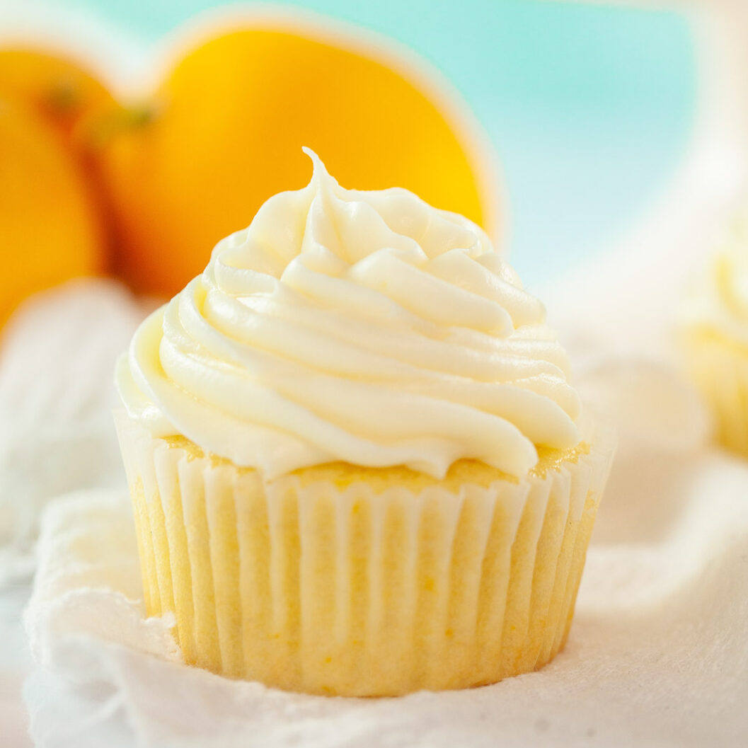 Easy Lemon Cupcakes with Cream Cheese Frosting