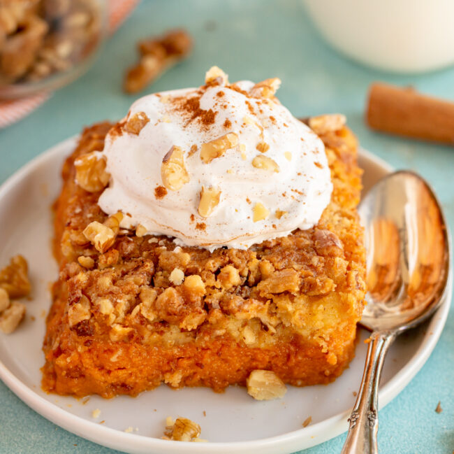 Pumpkin Cheesecake Bars with a Graham Cracker Crust - Play Party Plan