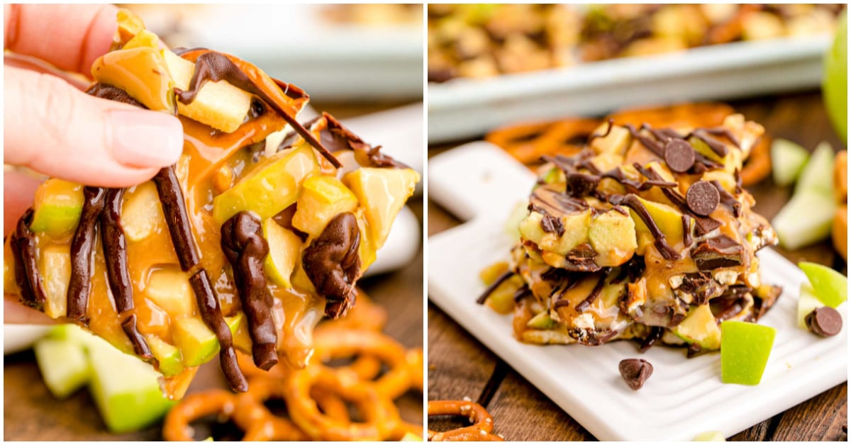 4-Ingredient Caramel Apple Bark - Play Party Plan