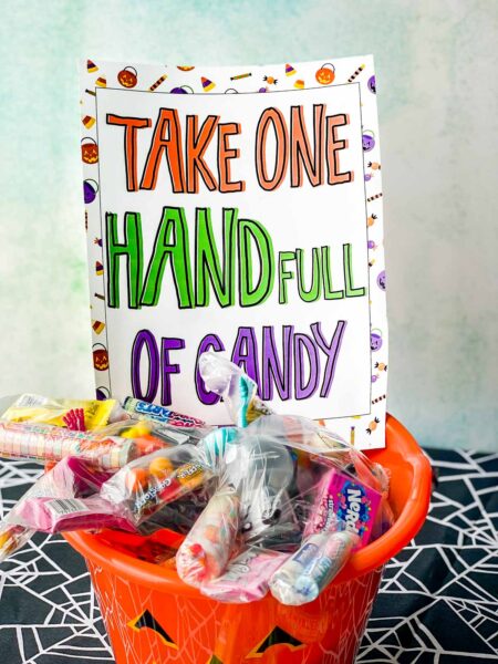 Free Printable Halloween Candy Bowl Signs - Play Party Plan