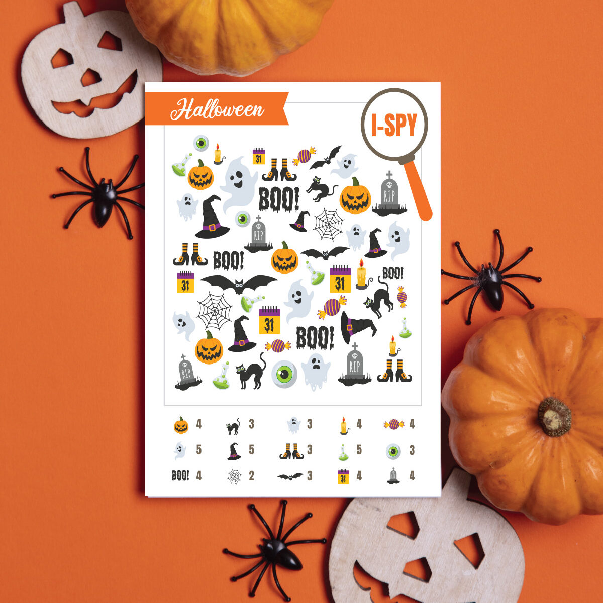 Free Printable Halloween i-Spy Game