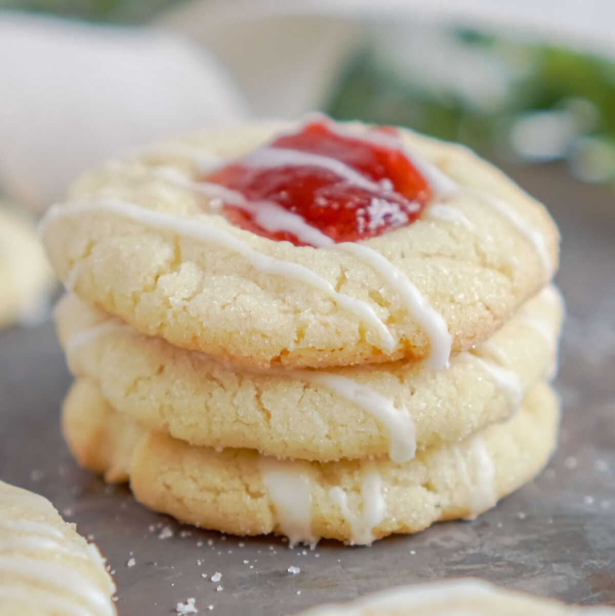 Easy Strawberry Thumbprint Cookies