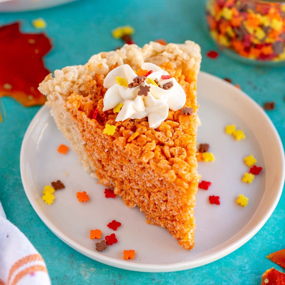 Pumpkin Pie Thanksgiving Rice Krispie Treats