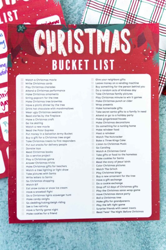 The Ultimate Christmas Bucket List {FREE PRINTABLE} - Play Party Plan