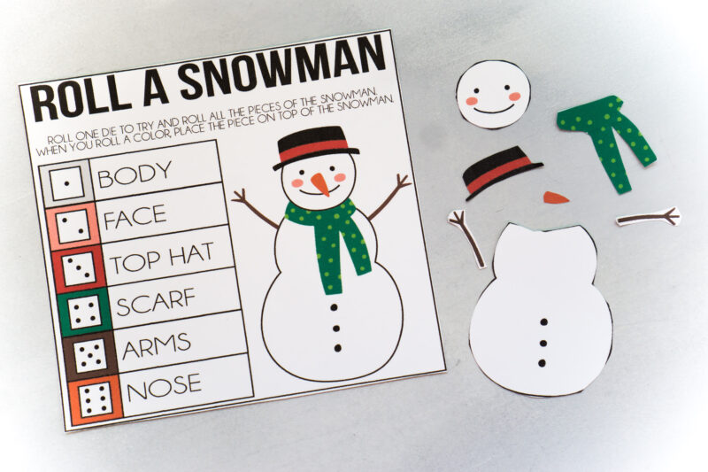 2 Fun Roll a Snowman Game Ideas {Free Printable} - Play Party Plan