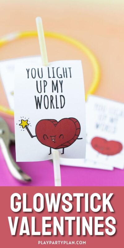 Free Printable Glow Stick Valentines - 8