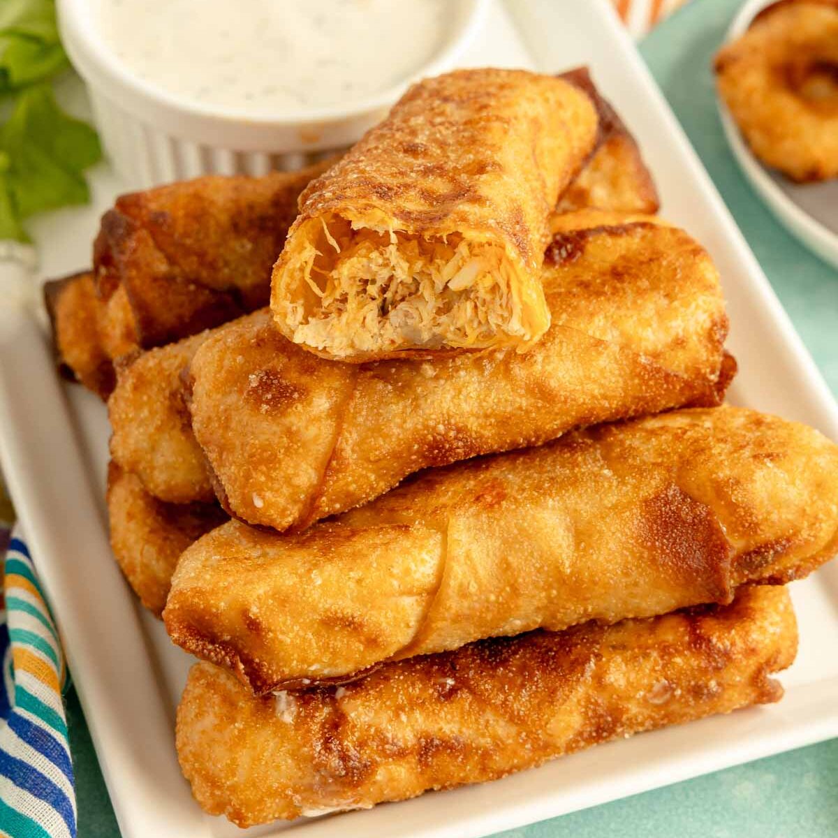 Buffalo Chicken Egg Rolls