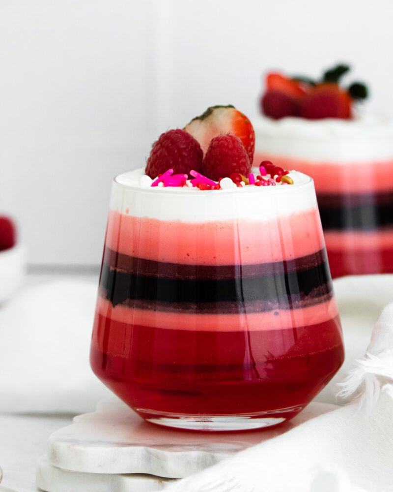 Strawberry Layered Jello Dessert - Play Party Plan