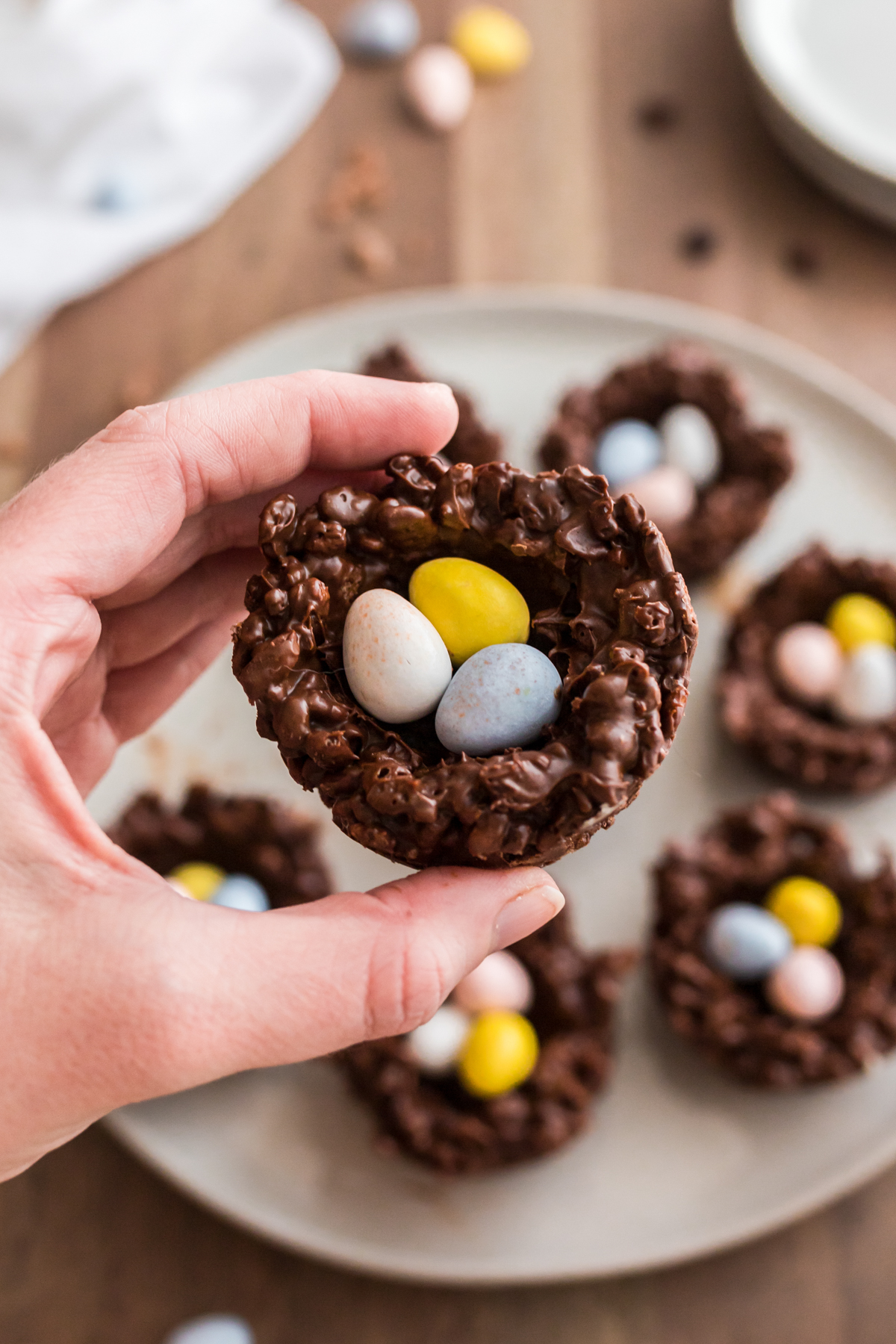 Easter Chocolate Birds Nests - Bake Play Smile