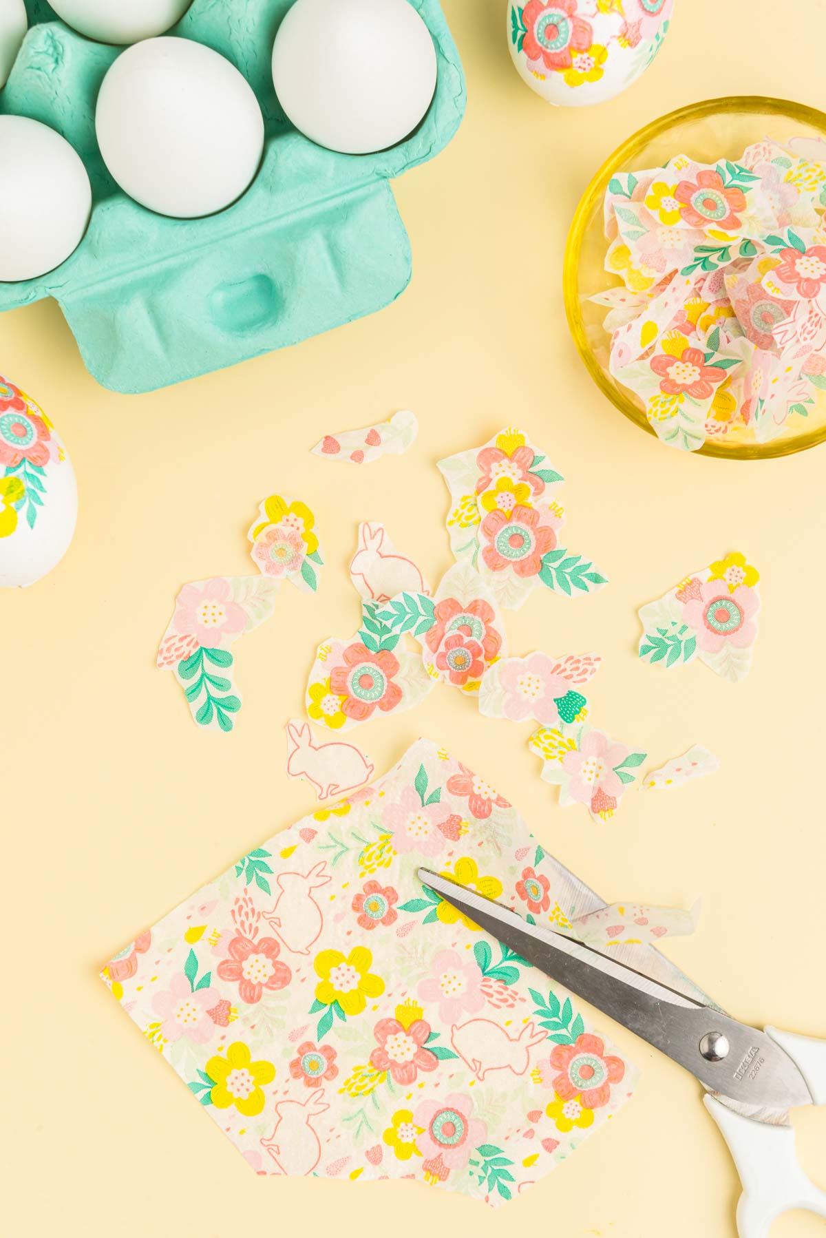 How to Decorate Easter Eggs with Decoupage Napkins - Play Party Plan
