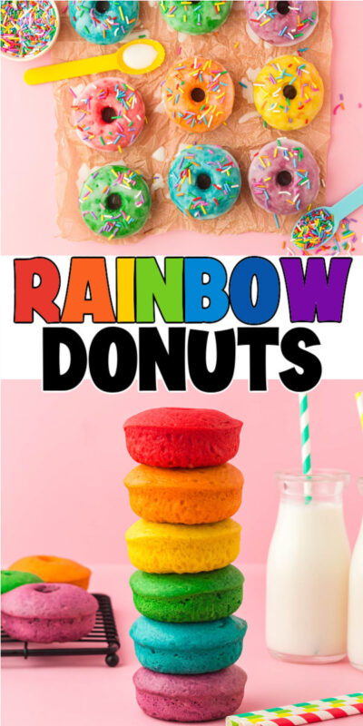 Easy Colorful Rainbow Donuts - 96