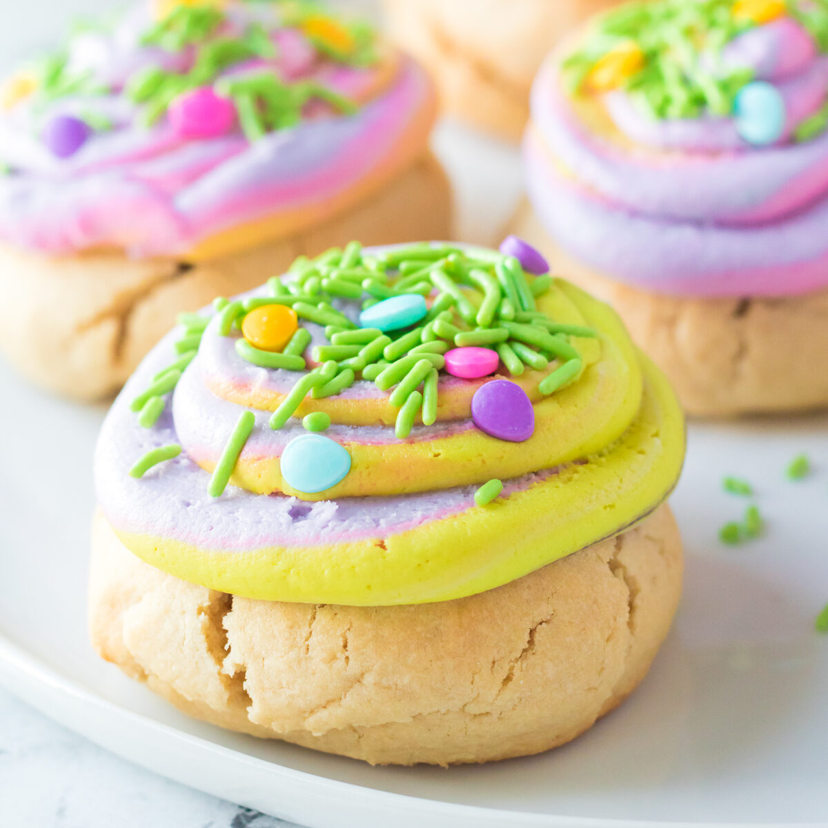 Easter Cookies with Swirl Frosting