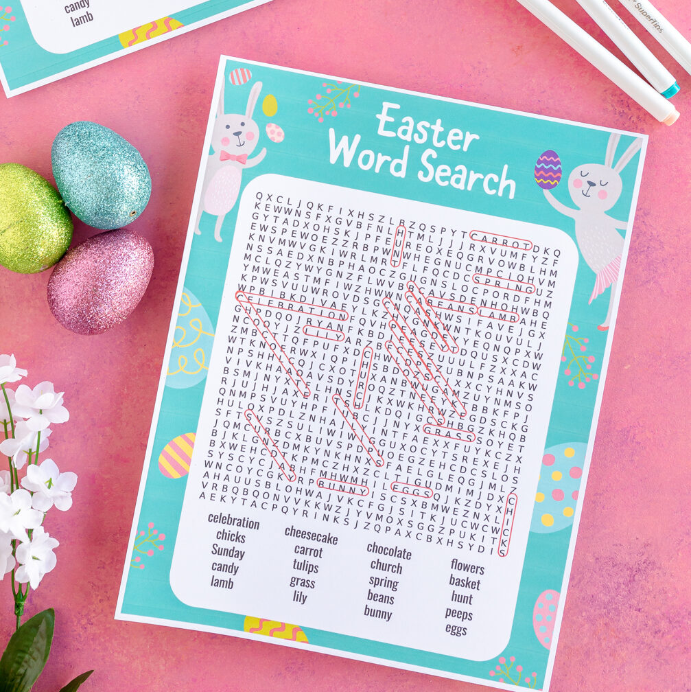 FREE Printable Easter Word Search {2 Versions!} - Play Party Plan