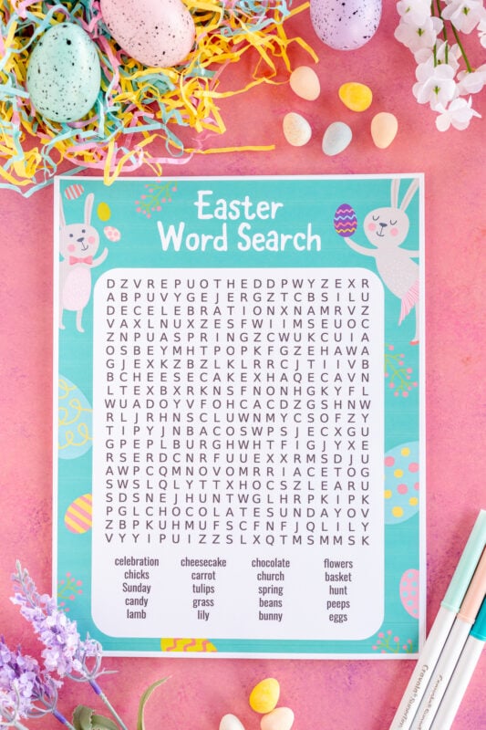 FREE Printable Easter Word Search {2 Versions!} - Play Party Plan