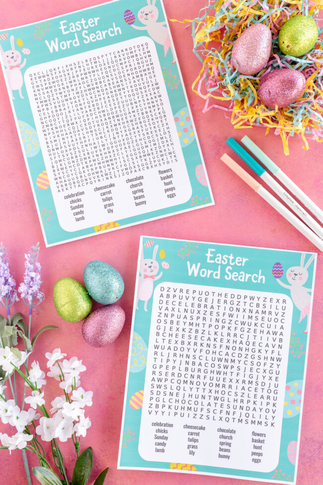 FREE Printable Easter Word Search {2 Versions!} - Play Party Plan