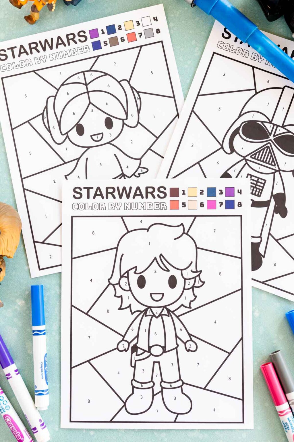 Star Wars Color by Number Pages {FREE Printable} Play Party Plan