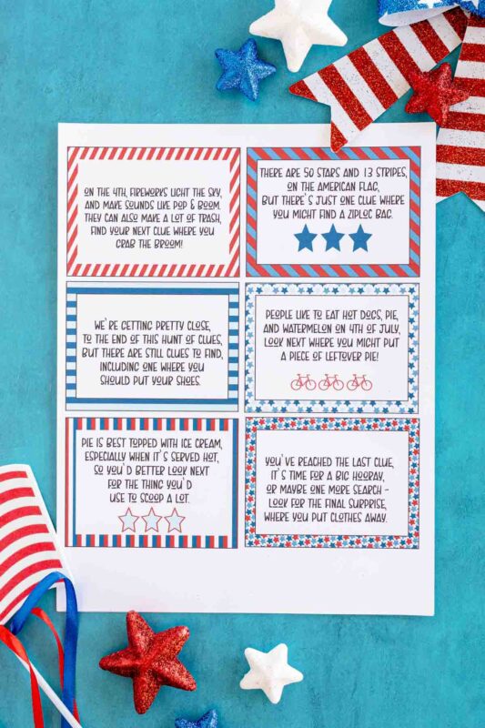 Free Printable 4th of July Scavenger Hunt for Kids - Play Party Plan