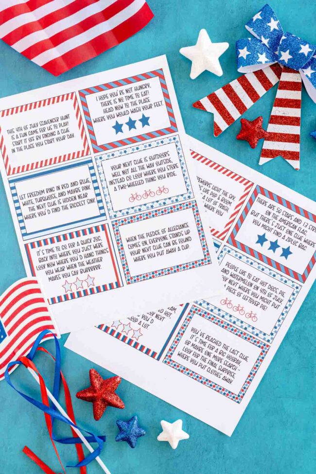 Free Printable 4th of July Scavenger Hunt for Kids - Play Party Plan