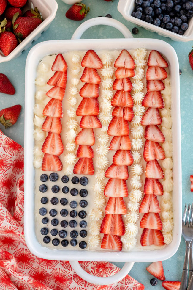 Easy American Flag Cake For Fourth Of July - Play Party Plan