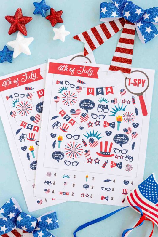 Free Printable 4th of July i-Spy Game - Play Party Plan