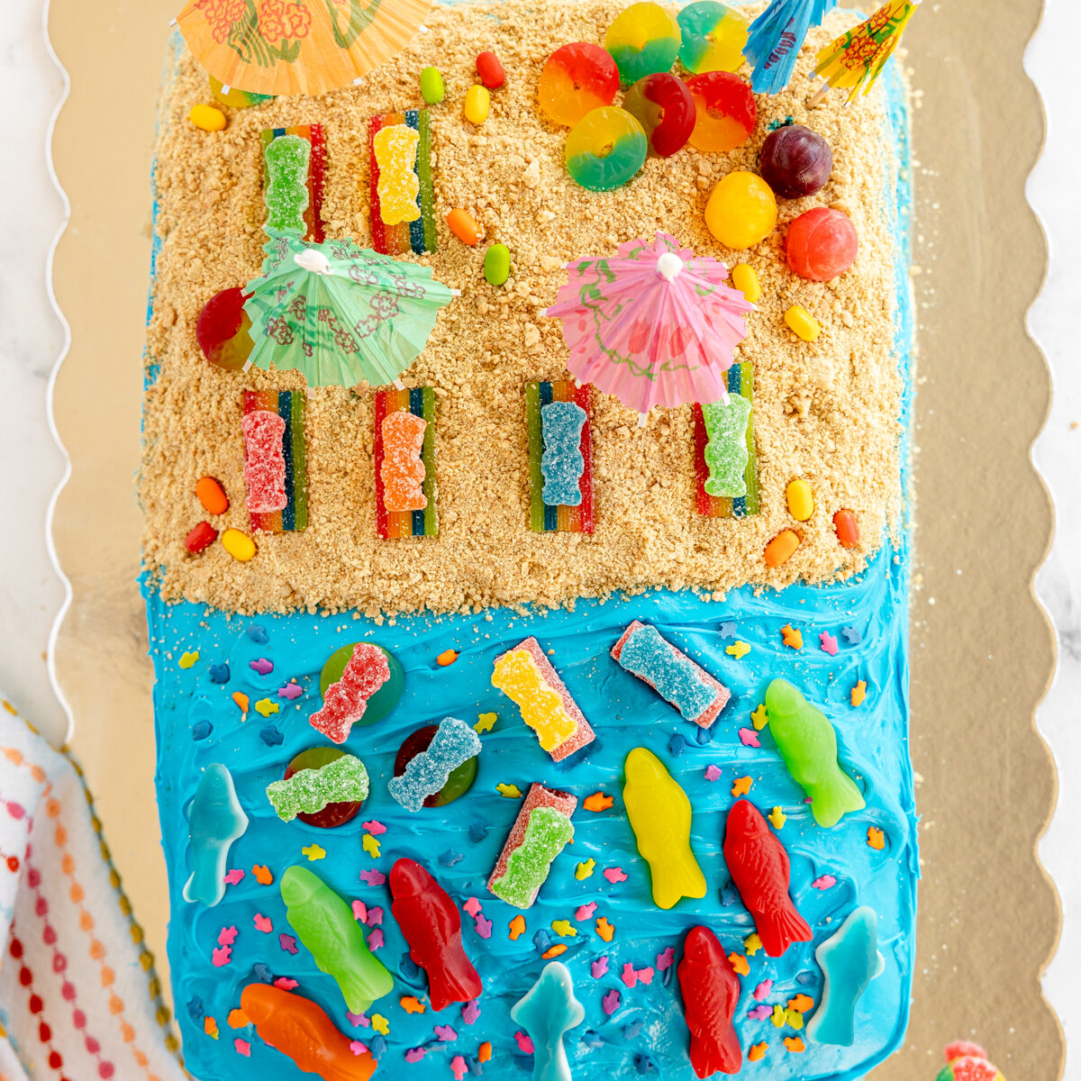 Simple Beach Cake Idea