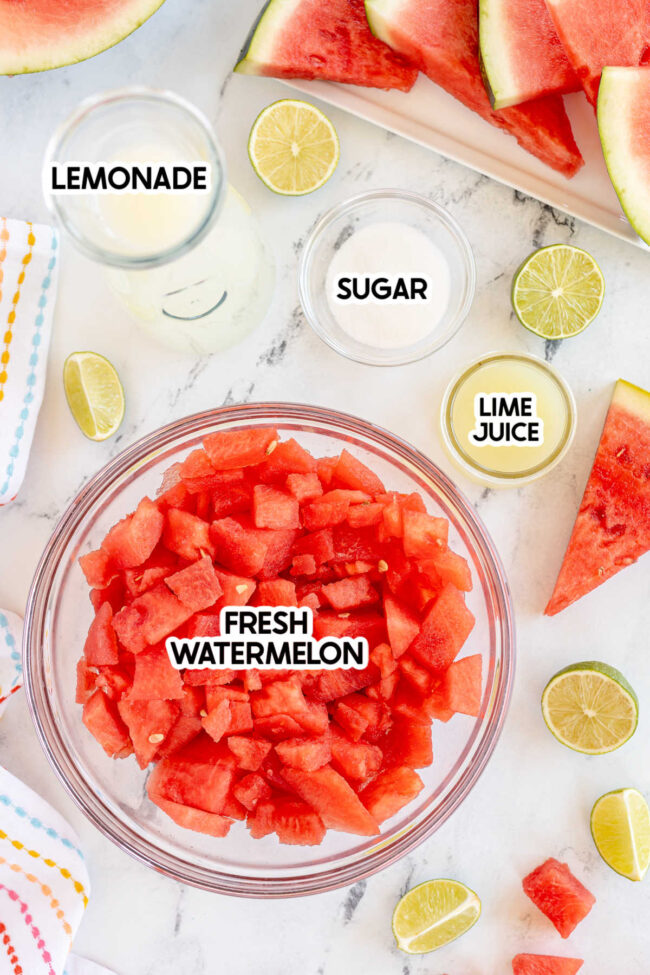 Easy Watermelon Slushie Recipe (4 Ingredients) - Play Party Plan