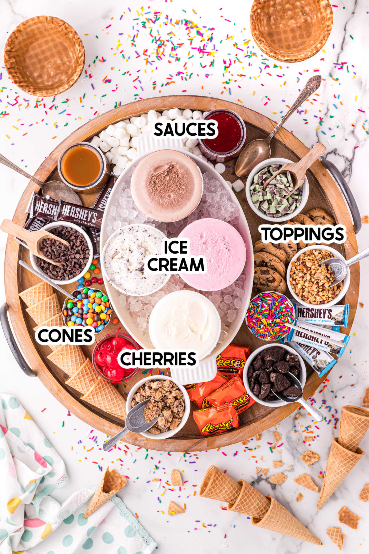 different ice cream toppings