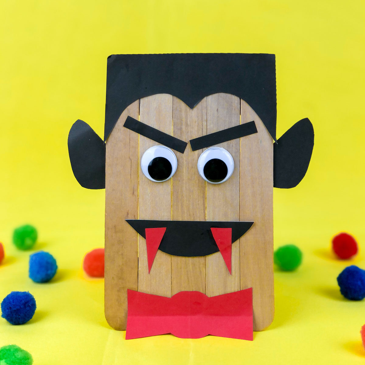 Easy Vampire Craft with Popsicle Sticks