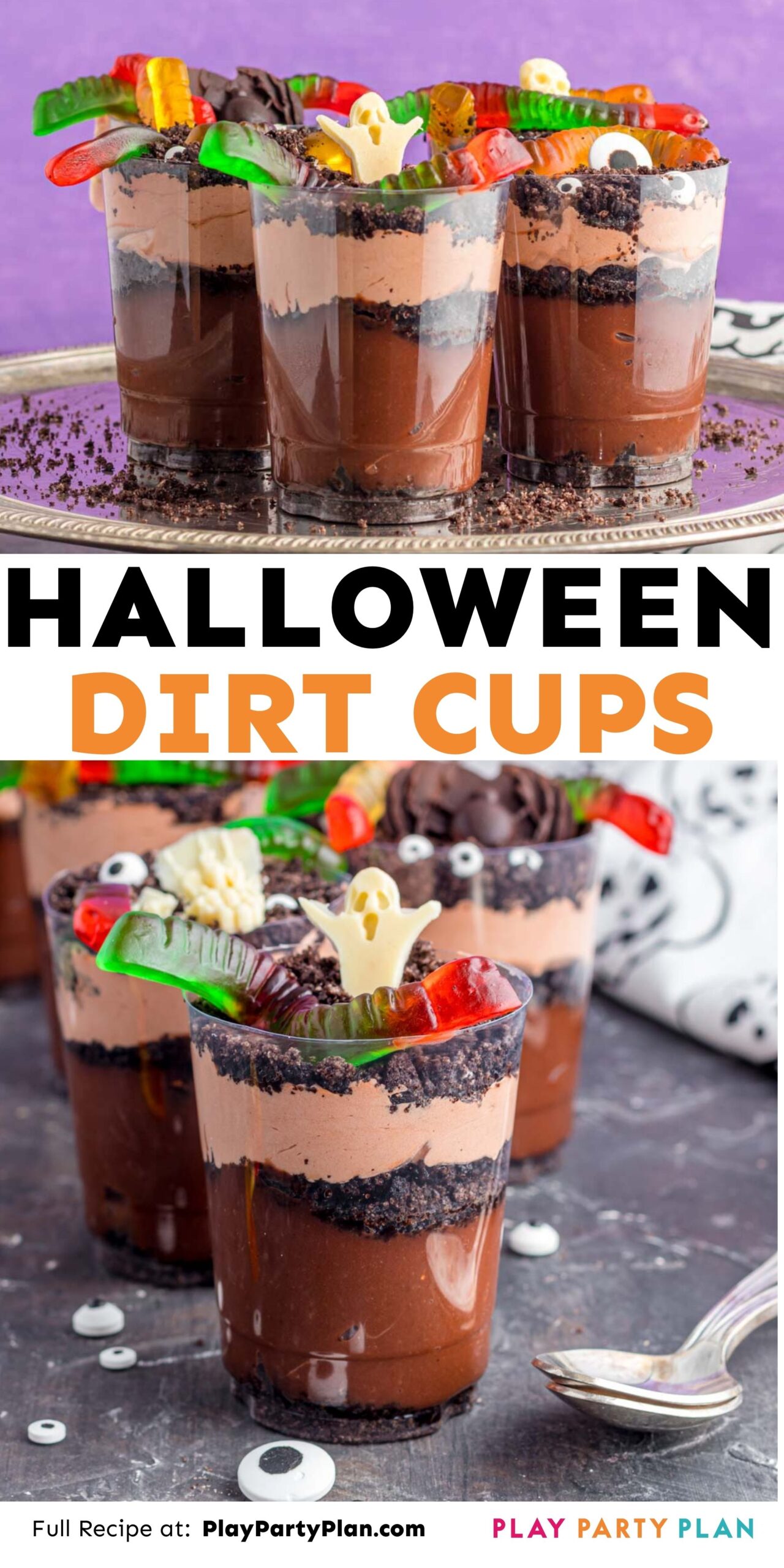 Easy Halloween Dirt Cups Recipe - Play Party Plan