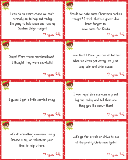 32 Free Elf on the Shelf Printable Notes - Play Party Plan