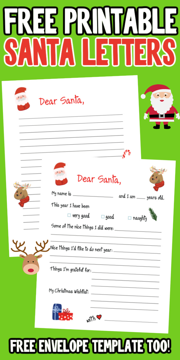 Free Printable Letter to Santa Templates for Kids - Play Party Plan