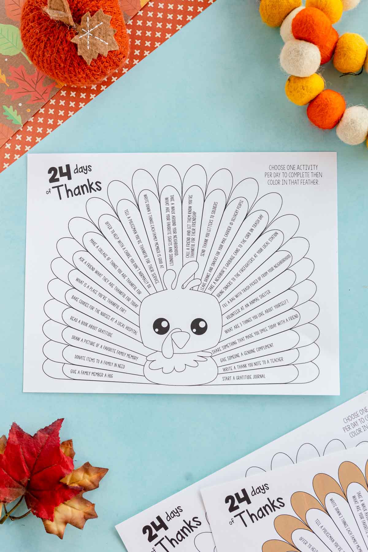 Free Printable Gratitude Thanksgiving Turkeys - 54