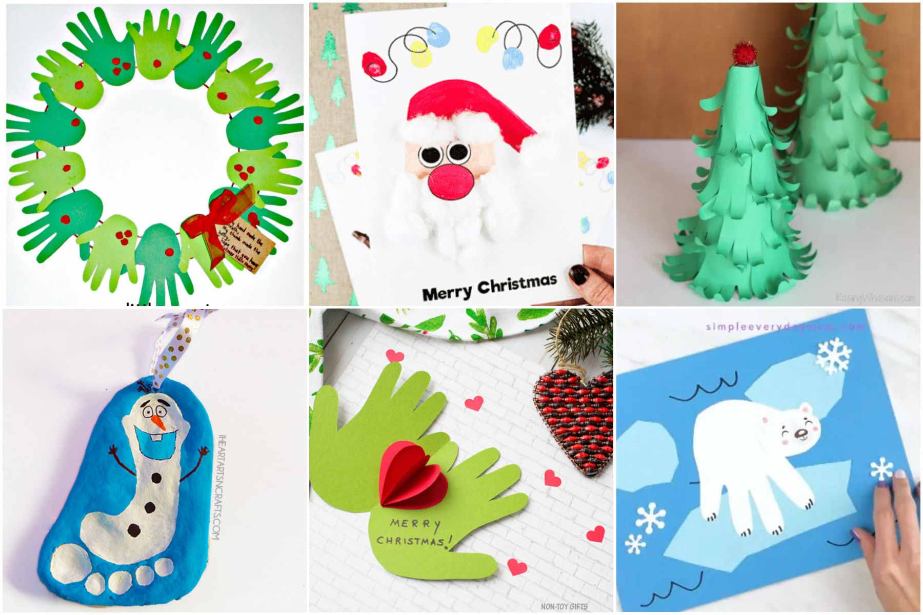 Wrapping Paper christmas card - This crafty family - Craft for kids