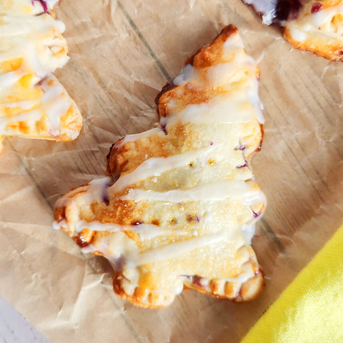 Easy Christmas Tree Blueberry Hand Pies