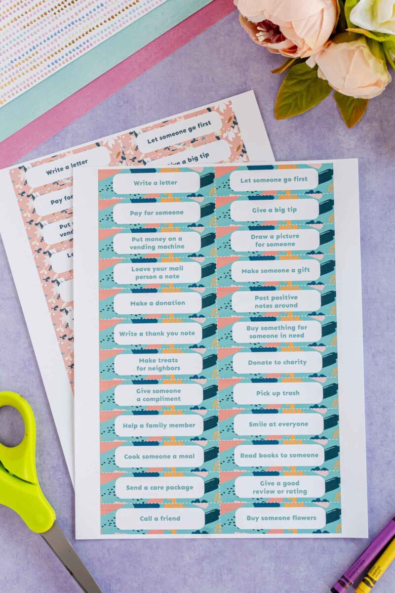 80+ Random Acts of Kindness Ideas & Free Printable Cards - Play Party Plan