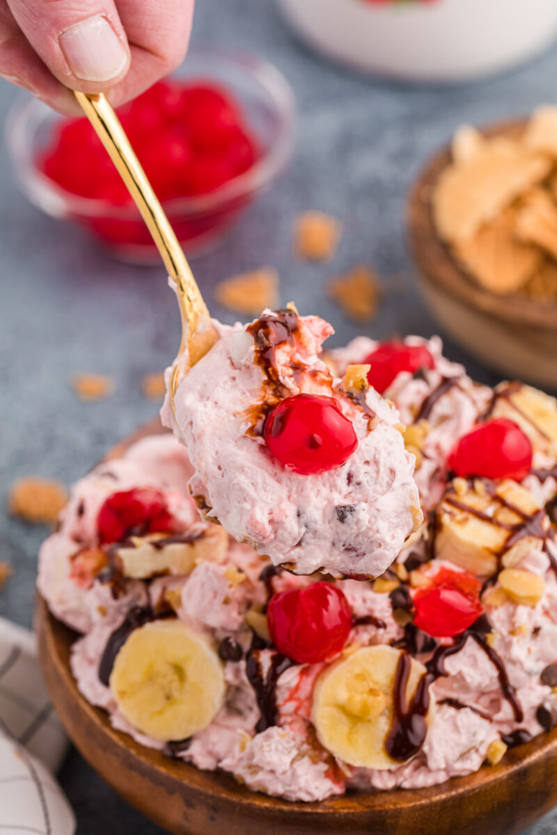 The Best Banana Split Dessert Fluff Salad Recipe Play Party Plan 