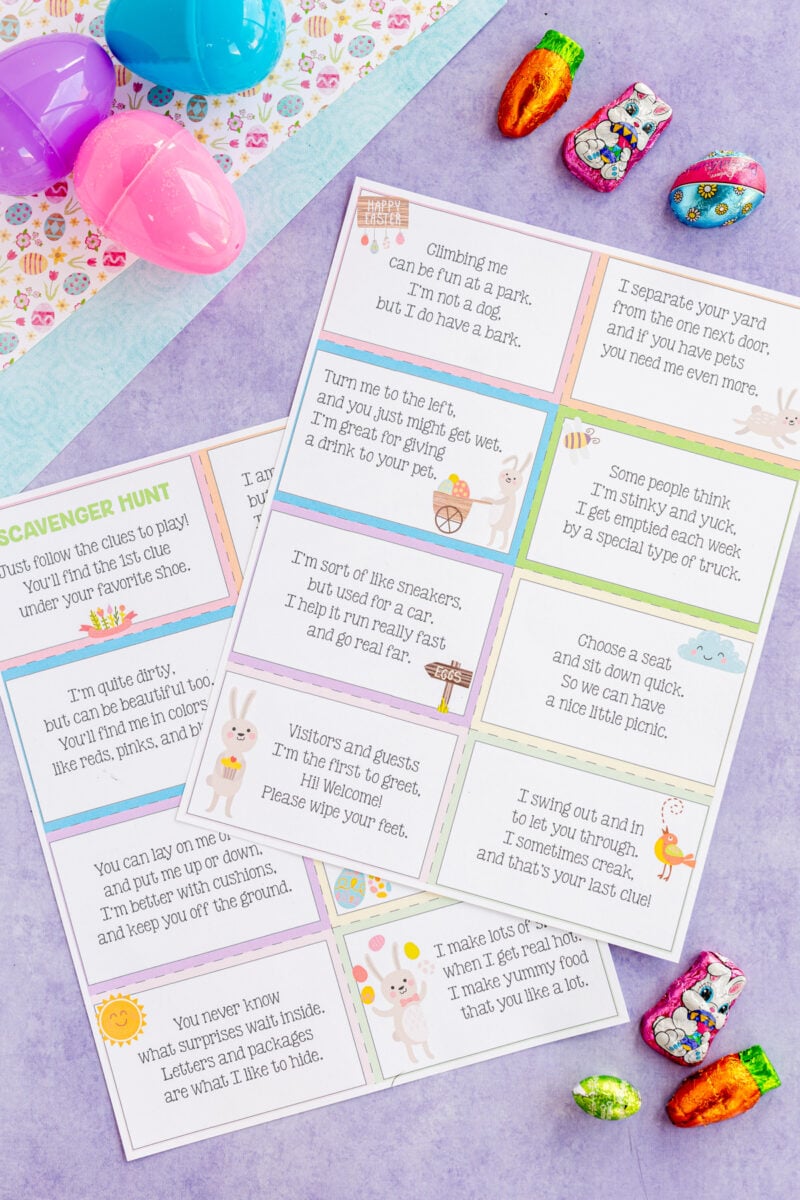 48 Free Printable Easter Egg Hunt Clues for Kids - Play Party Plan