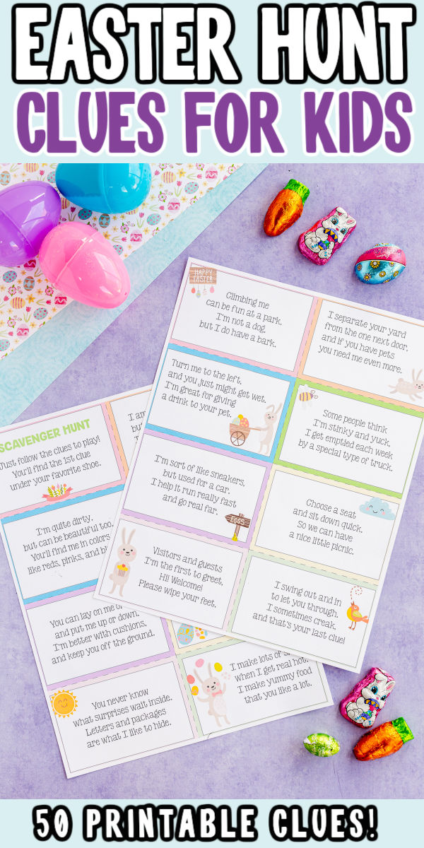 48 Free Printable Easter Egg Hunt Clues for Kids Play Party Plan