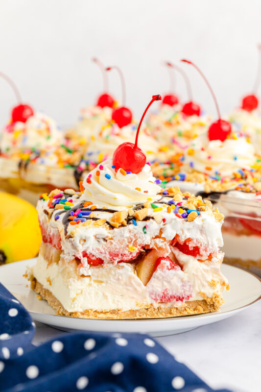 Easy No Bake Banana Split Cake Recipe Play Party Plan