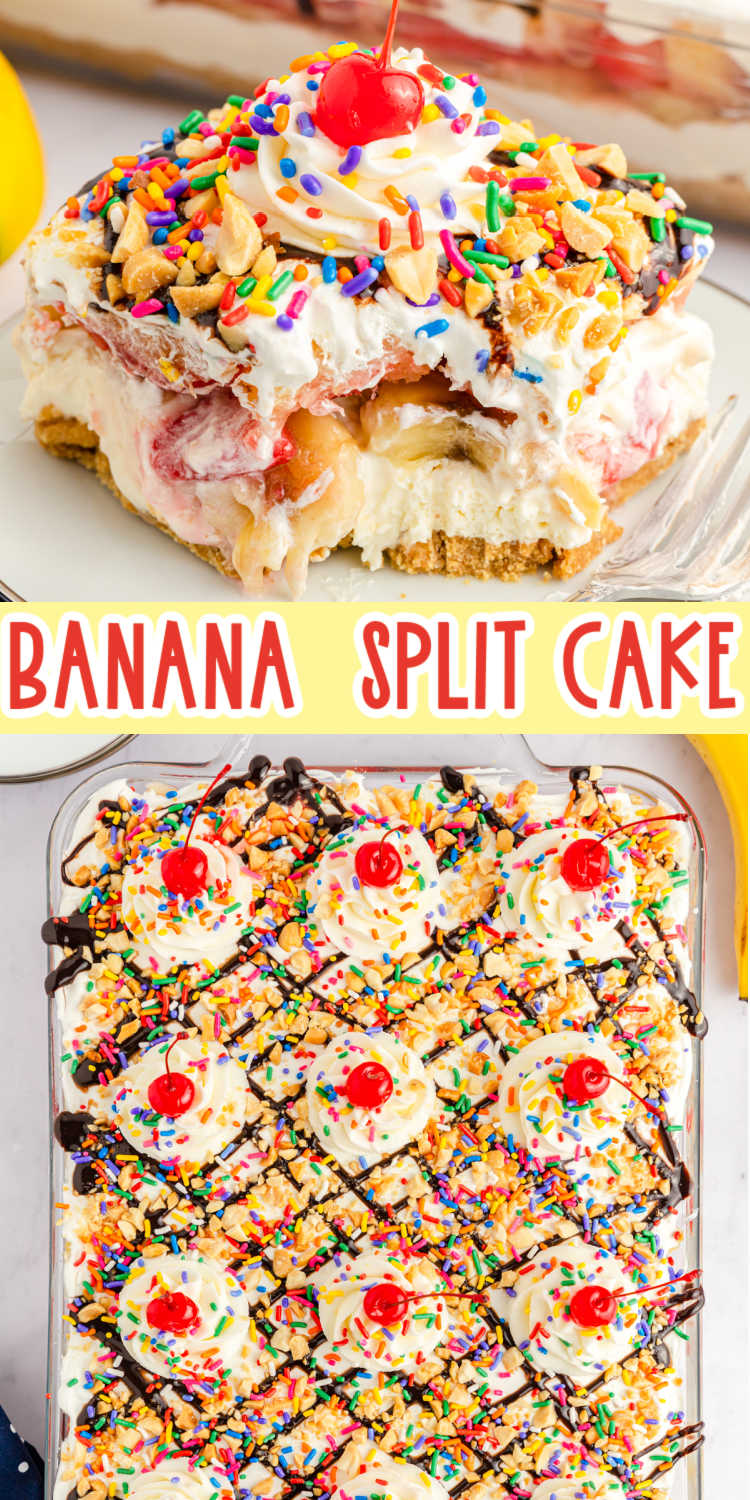 Easy No Bake Banana Split Cake Recipe Play Party Plan