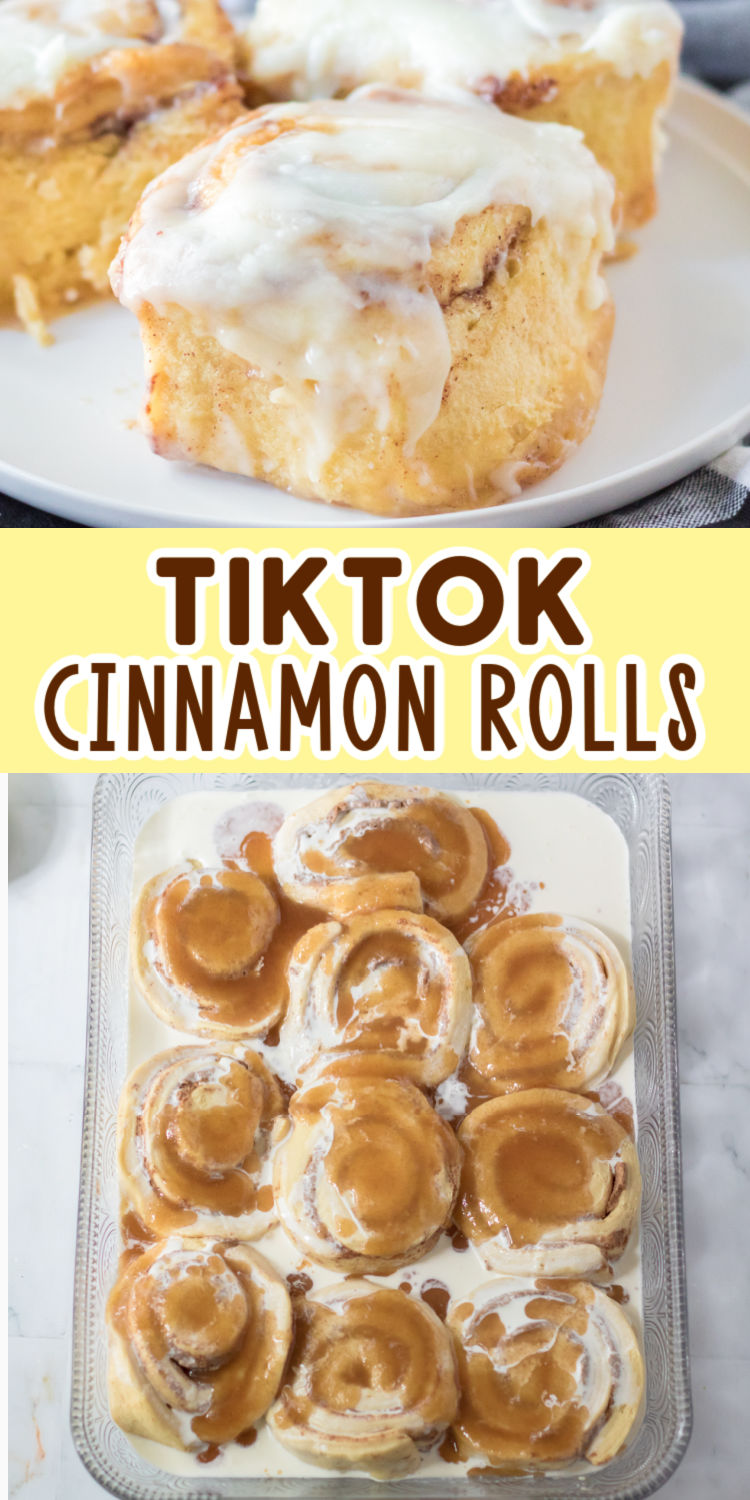 TikTok Cinnamon Rolls with Cream Cheese Frosting - Play Party Plan
