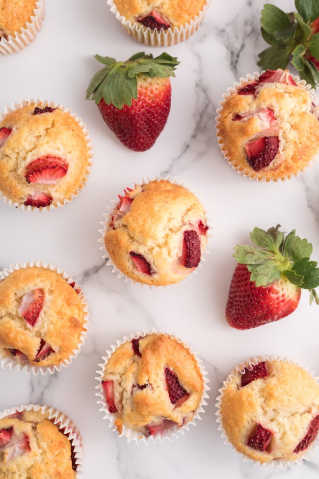 The Best Fresh Strawberry Muffins Recipe - Play Party Plan