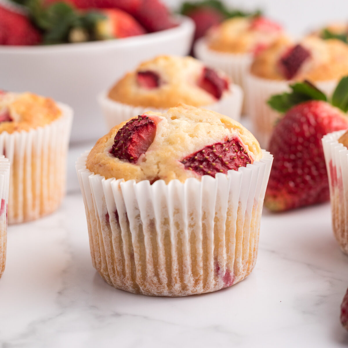 Easy Homemade Strawberry Muffins