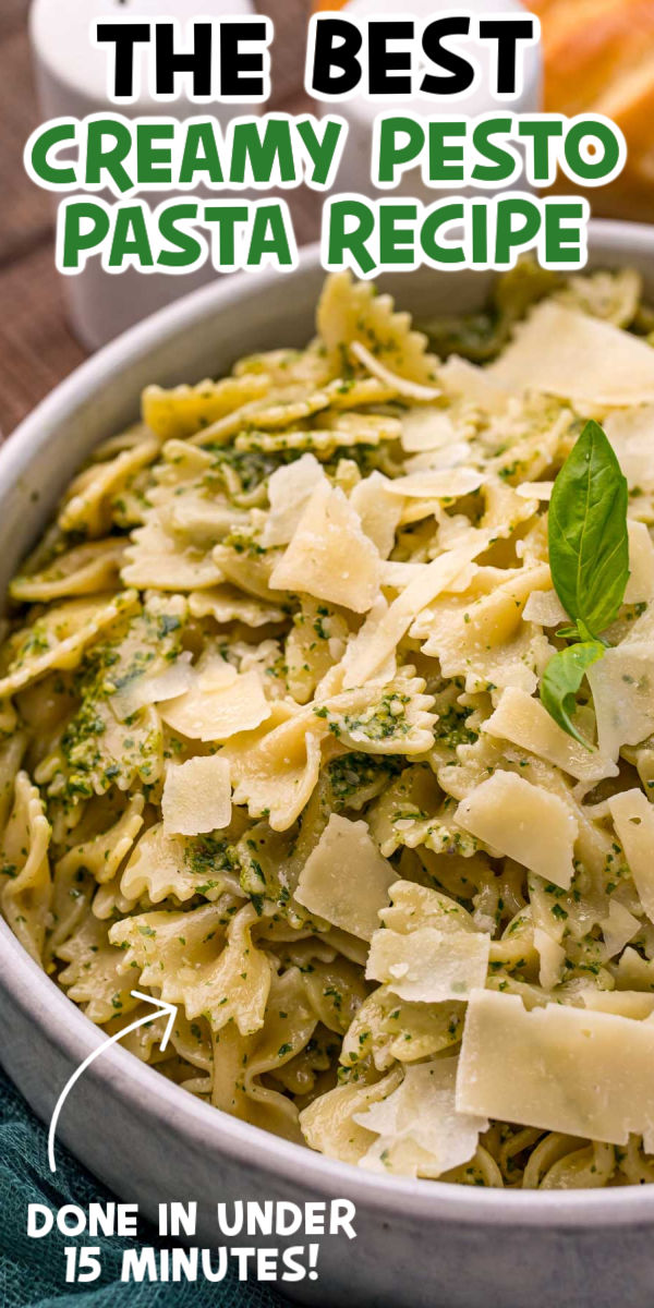 The Best Creamy Pesto Pasta 15 Minute Recipe Play Party Plan 